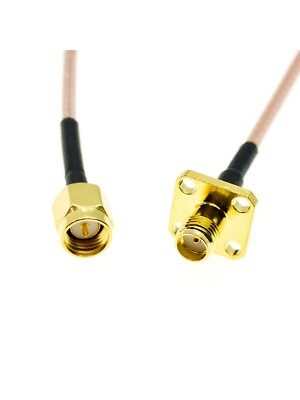 #ad New SMA Male Plug Switch SMA Female Jack Panel Flange Convertor RG316 Cable lot