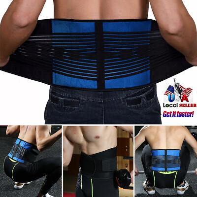 #ad #ad Magnetic Double Pull Lower Back Support Brace Lumbar Waist Belt Breathable Belt