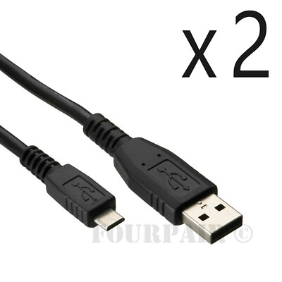 #ad 2 Pack 1.5ft 18in USB 2.0 A Male to Micro B 5pin Data Sync Charger Cable Cord