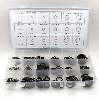 #ad #ad Universal Rubber O Ring Assortment Set Gasket Automotive Seal SAE Kit
