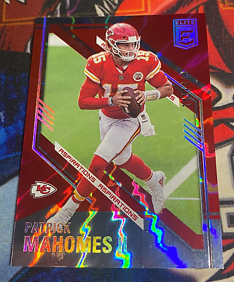 #ad 2021 PATRICK MAHOMES 499 NUMBERED CARD ELITE FOIL HOLO SHIMMER ASPIRATIONS