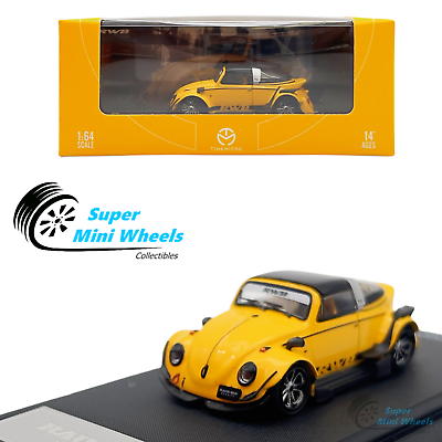 #ad Time Micro 1:64 RWB VW Beetle Yellow Diecast Model