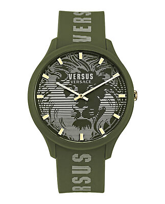 #ad Versus Versace Mens Domus Green 44mm Strap Fashion Watch
