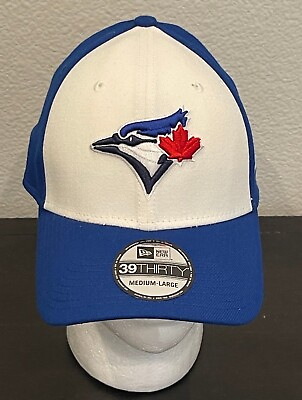 #ad Toronto Blue Jays Baseball Cap Hat Men New Era 39thirty Fitted Medium Large MLB