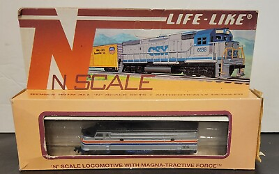 #ad Life Like N Scale Amtrak EMD F7A Locomotive Magna Tractive Force 7739 w Box #106