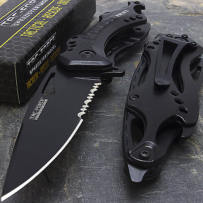 #ad #ad 8quot; TACTICAL TAC FORCE POLICE SPRING ASSISTED TACTICAL FOLDING KNIFE Blade Pocket
