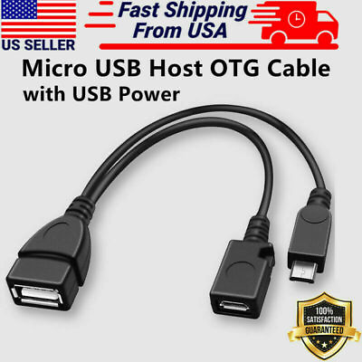 #ad Micro USB Host OTG Cable with USB Power for Android Tablet Samsung HTC Nexus LG