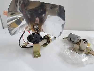 #ad #ad Reflector Bulb Motor Assembly w Spare Motors Rotating Strobe Lens Untested