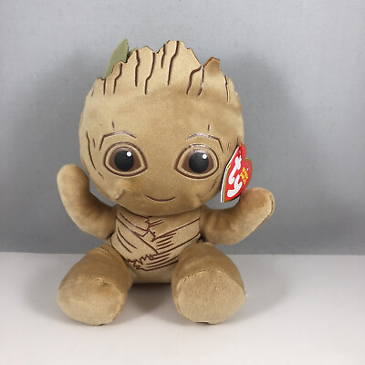 #ad Ty Beanie Baby GROOT Marvel Guardians of the Galaxy Soft Plushy Version MWMT