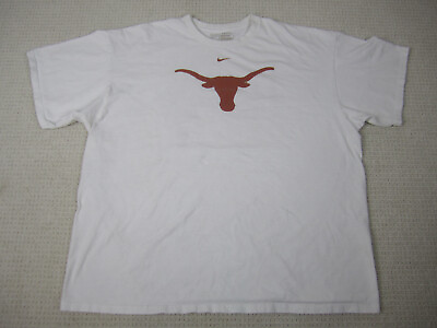 #ad Texas Longhorns Shirt Adult 2XL White 4 National Championships Hook Em Horns