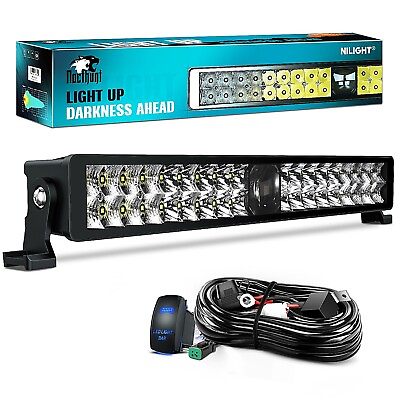 #ad Nilight LED Light Bar 22inch 37LED Dual Row Spot Flood Combo Light