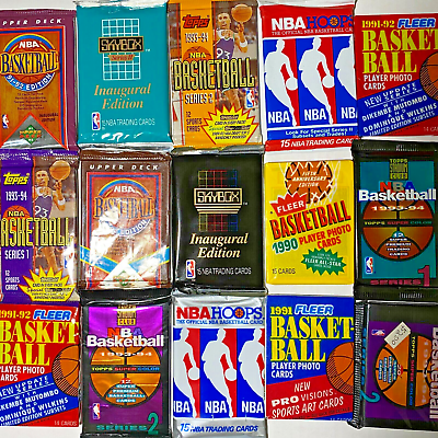 #ad #ad Lot of 55 Vintage Basketball Cards In Factory Sealed Unopened NBA Packs Jordan