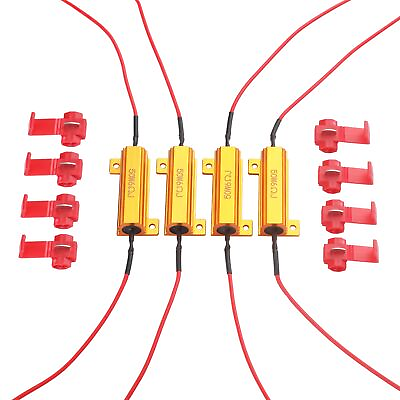 #ad 4Pcs Aaron 50W 6ohm Load Resistors Fix LED Bulb Turn Signal Blink Error Code