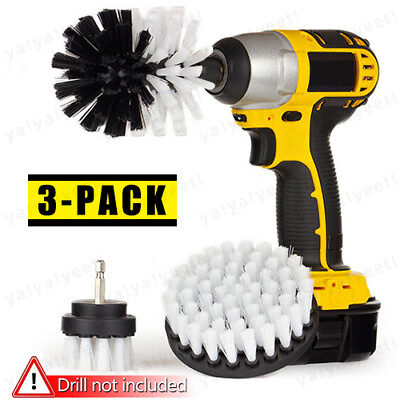 #ad 3 Pack Brush Set Power Kit Scrubber Drill Attachments For All type of Cleaning