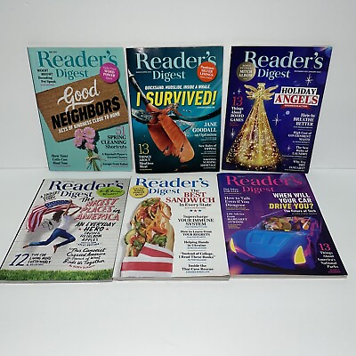 #ad READERS DIGEST 6 magazine books Jan Mar APL May June Jly Aug Oct Very Nice Cond