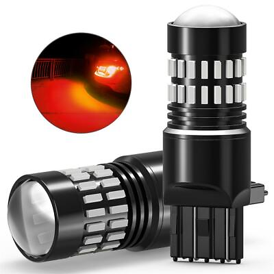 #ad 2X AUXITO 7443 7440 Flash Strobe Blinking Red Brake Tail Stop Light LED Bulbs
