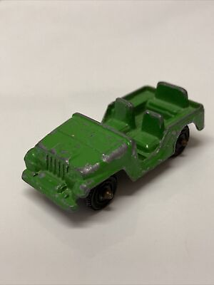 Tootsietoy Army Jeep Light Green 2 1 4quot; Long Made in United States