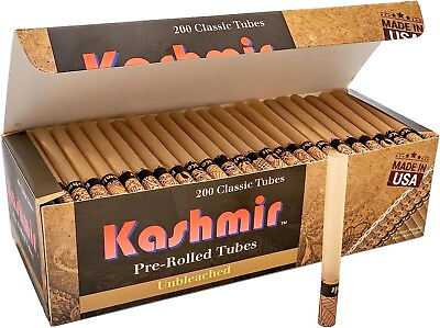 #ad #ad Kashmir: Pre Rolled Unbleached Classic Cigarette Tubes Made in USA 200 Pack