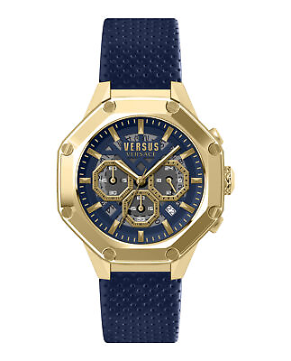 #ad Versus Versace Mens Palestro Gold 45mm Strap Fashion Watch