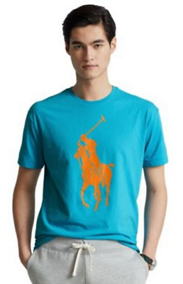 #ad Polo Ralph Lauren Classic Fit Crew Neck Short Sleeve Logo T Shirt Cove Blue L