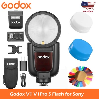 #ad Godox V1 Pro V1Pro S TTL Round Head On Camera Flash Light Speedlite For Sony