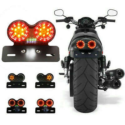 #ad Motorcycle LED Rear Tail Light Turn Signal Universal for Harley Cruise Bobber