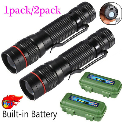 #ad #ad Rechargeable 1500000LM LED Flashlight Mini Penlight Tactical Torch Small Lamp