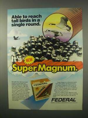 #ad 1981 Federal Super Magnum Shotshells Ad Tall Birds