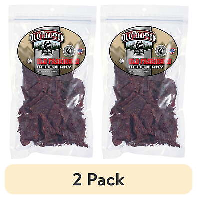 #ad 2 Pack Old Trapper Naturally Smoked Original Old Fashioned Beef Jerky 10oz Bag