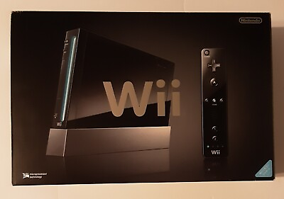 #ad Japanese Version Black Nintendo Wii CIB 7 Complete Great Games