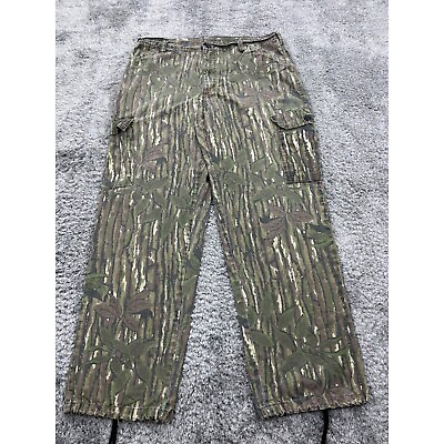 #ad Vintage Liberty Cargo Pants Men 36x30 RealTree Camo Grunge Hunting Made in USA