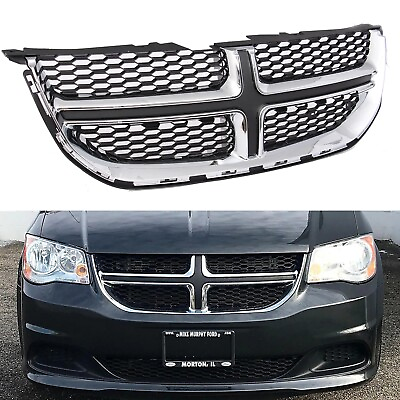 #ad Front Grille Grill Upper Bumper Fit For 2011 2020 Dodge Grand Caravan Chrome