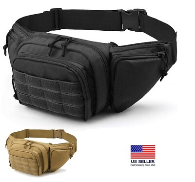 #ad Tactical Pistol Waist Bag Holster Belt Fanny Gun Mag Pouch Airsoft Strap Sling