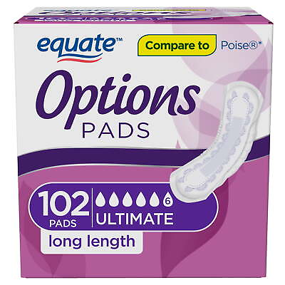 #ad #ad Options Women#x27;s Incontinence Pads Ultimate Absorbency Long Length 102 Count