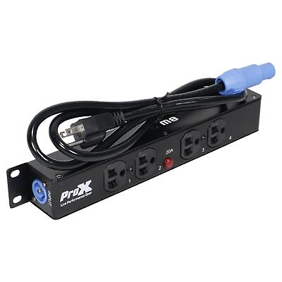#ad ProX X PWEX4 BOX Power Center PowerCON Compatible 4x Edison Outlet