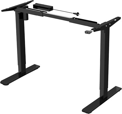 #ad DIY Adjustable Desk Frame Single Motor Electric Base Standing Desk Black