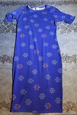 #ad Lularoe dress size L Blue w small design 116