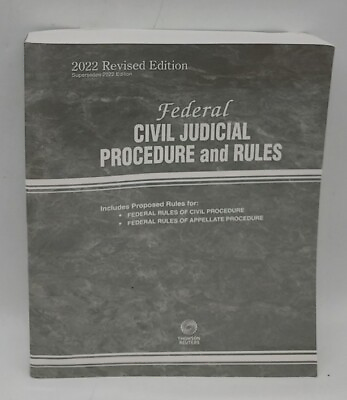 #ad Revised 2022 edition Federal Civil Judicial Procedure and Rules never read