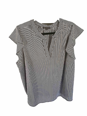 #ad Adrianna Papell Women#x27;s Blouse Size 2X Flutter Sleeve Blouse Top Plus Top