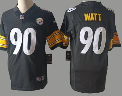 #ad Pittsburgh Steelers #90 T. J. Watt Black Stitched Men#x27;s Fan Jersey NWT