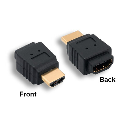 #ad HDMI Male to HDMI Female Adapter Port Saver Gold Plated Connect HDTV DVD PS3 PS4