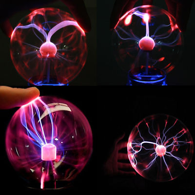 #ad Glass Magic Plasma Ball Light USB Sphere Night Lamp Party Gift Black Base