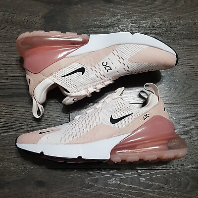 #ad NIKE Air Max 270 Running Shoes Womens 7 11 Light Soft Pink White Black