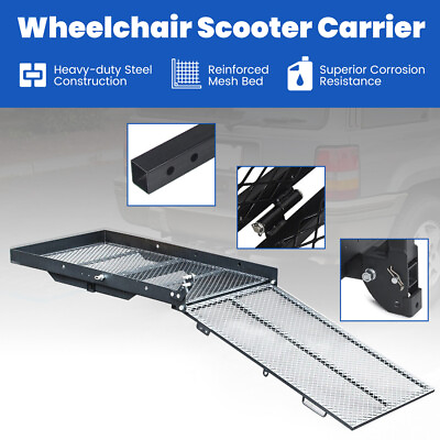 #ad #ad Foldable Electric Wheelchair Hitch Carrier Mobility Scooter Rack Loading Ramp