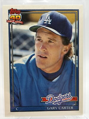 #ad 1991 Topps Traded Gary Carter Baseball Card #19T Mint FREE SHIPPING