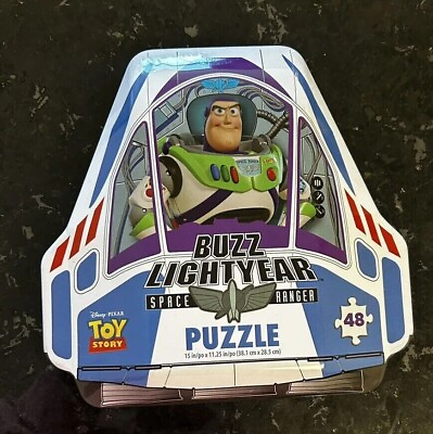 #ad Disney Pixar Toy Story Buzz Lightyear Space Ranger 48 Pc Puzzle Comes In Tin