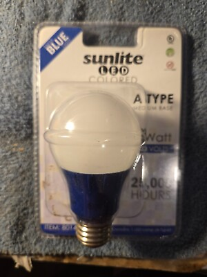 #ad #ad LED A Type Blue Color 3W Light Bulb Medium E26 Base Sunlite 80145 SU