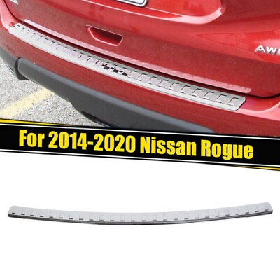 #ad For 2014 2020 Nissan Rogue Chrome Rear Bumper Protector Cover Scratch Exact New