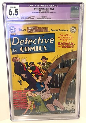 #ad Detective Comics #154 DC 1949 CGC 6.5 Restored