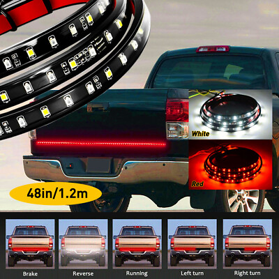 #ad 48quot; Truck Tailgate Strip LED Waterproof Turn Signal Brake Tail Reverse Light EOA